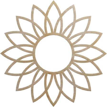 Ekena Millwork Daisy Wood Fretwork Pierced Ceiling Medallion, Birch, 26"OD x 9"ID x 1/4"T CMWP26X26X0250DABI